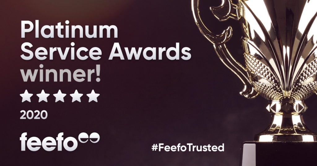 We’ve received the Feefo Platinum Trusted Service Award 2020